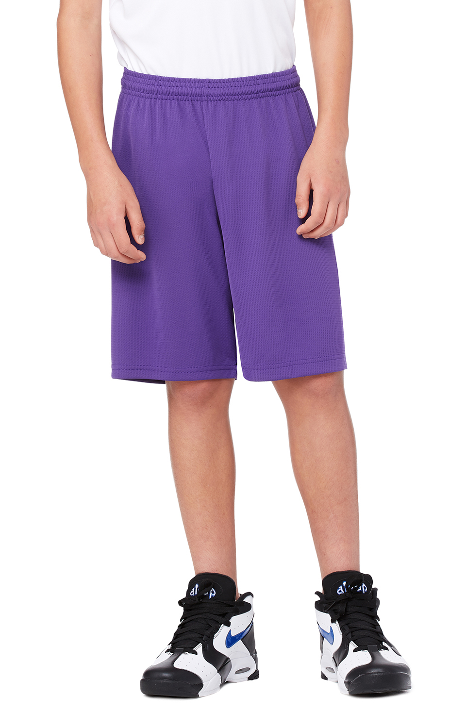 for Team 365 Youth Mesh 9" Short - Sport Purple