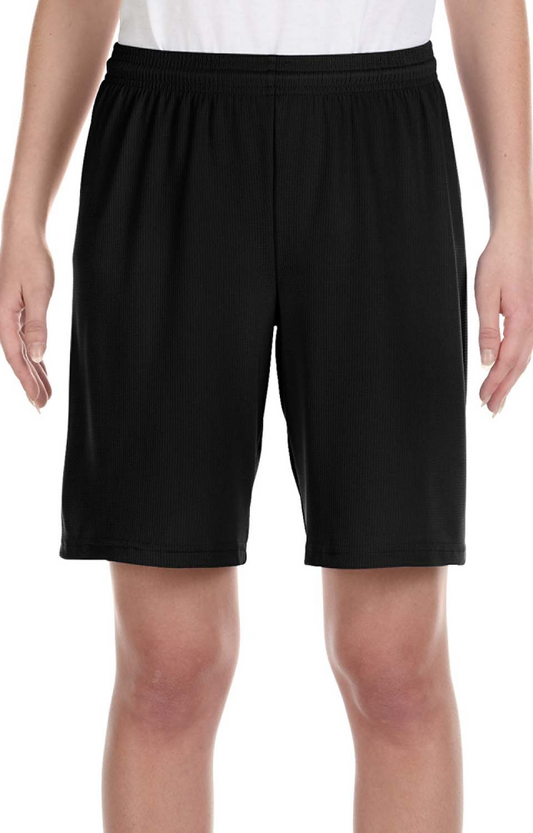 for Team 365 Youth Mesh 9" Short - Black