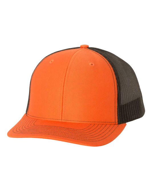 Snapback Trucker Cap - Orange / Black