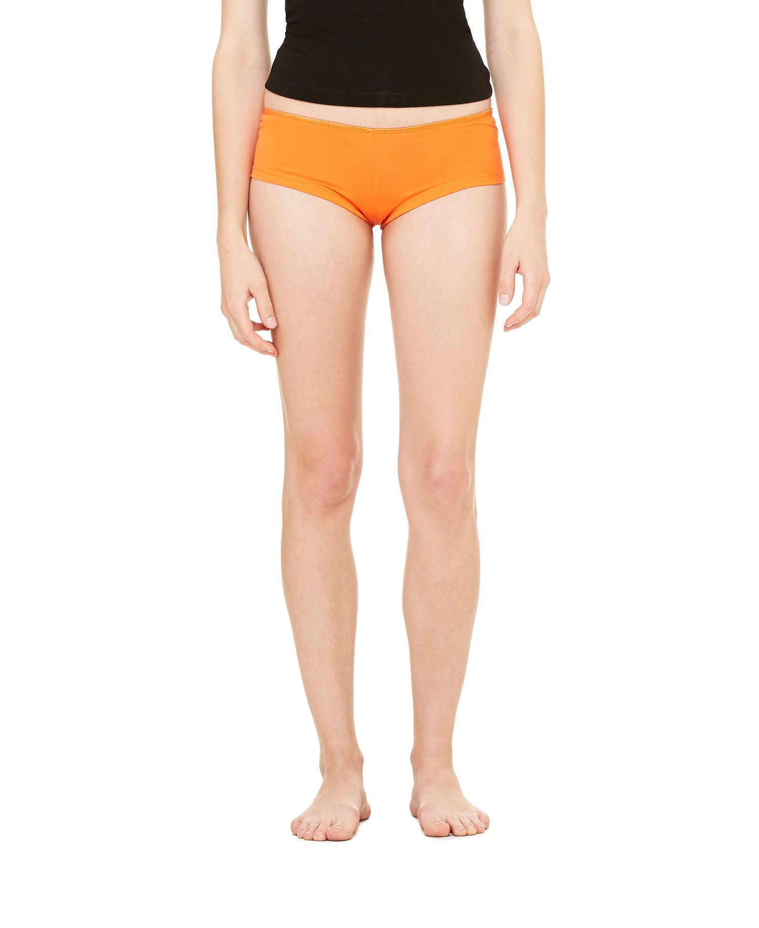 Women's Cotton/Spandex Shortie - Orange