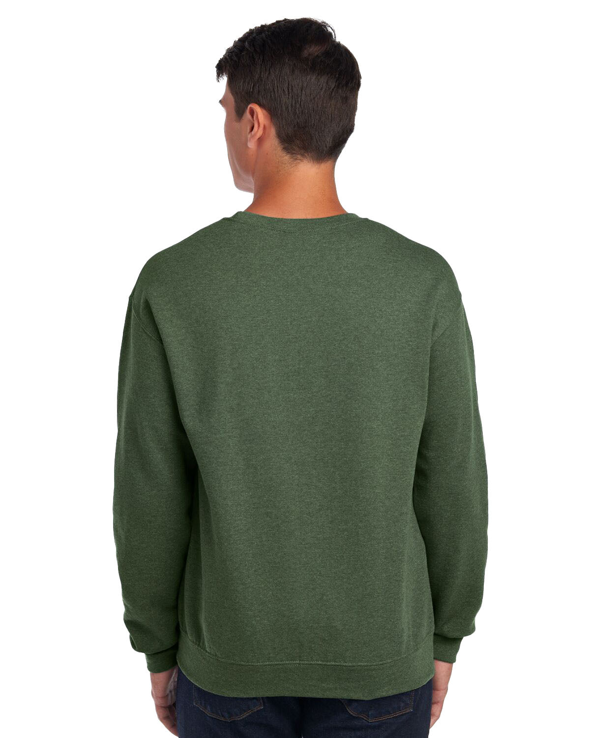 Unisex NuBlend® Fleece Crew - MILITARY GRN HTH
