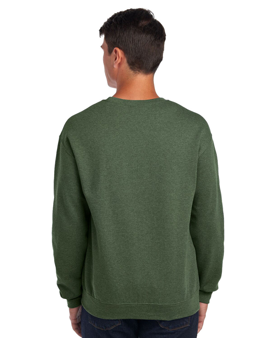 Unisex NuBlend® Fleece Crew - MILITARY GRN HTH