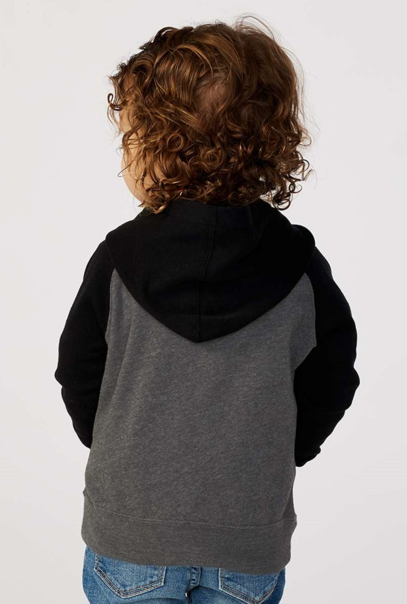 Toddler Special Blend Raglan Hoodie - Carbon / Black