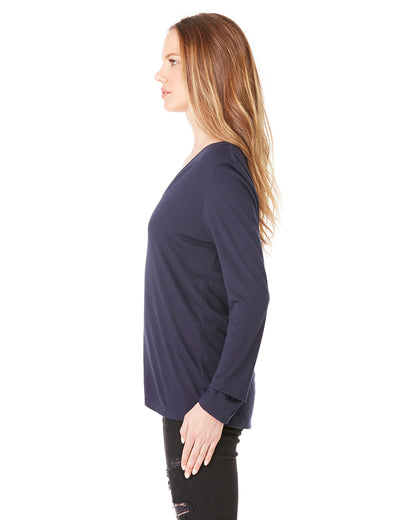 Women's Flowy Long-Sleeve V-Neck - Midnight