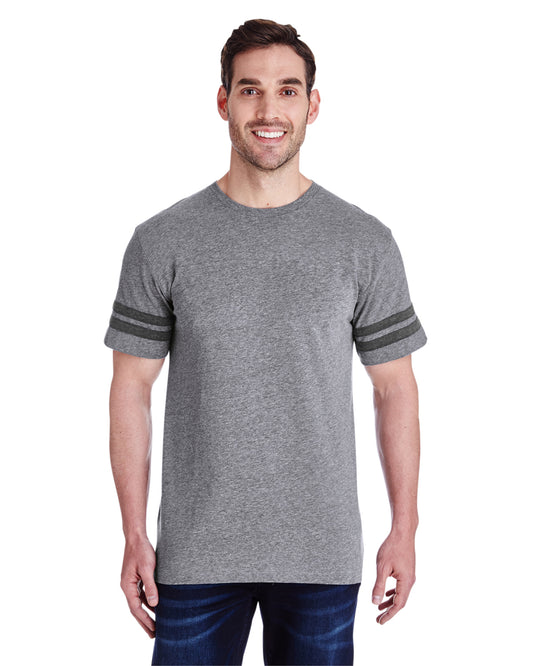 Men's Football T-Shirt - Gran Heather / Vintage Smoke