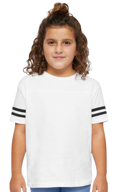 Toddler Football T-Shirt - White / Black