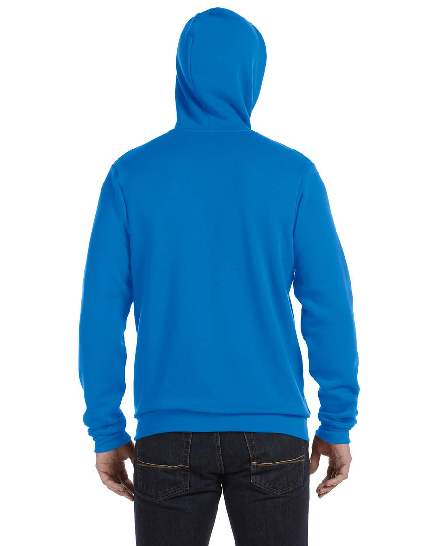Unisex Poly-Cotton Sponge Fleece Full-Zip Hoodie - Neon Blue