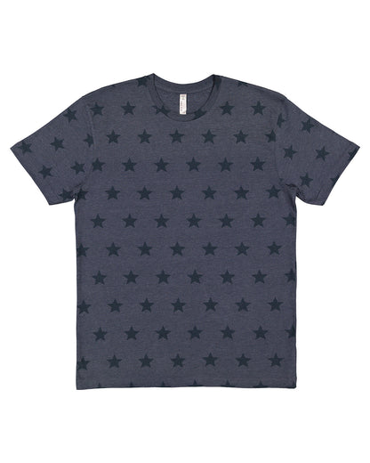 Unisex Star Print T-Shirt - Denim Star