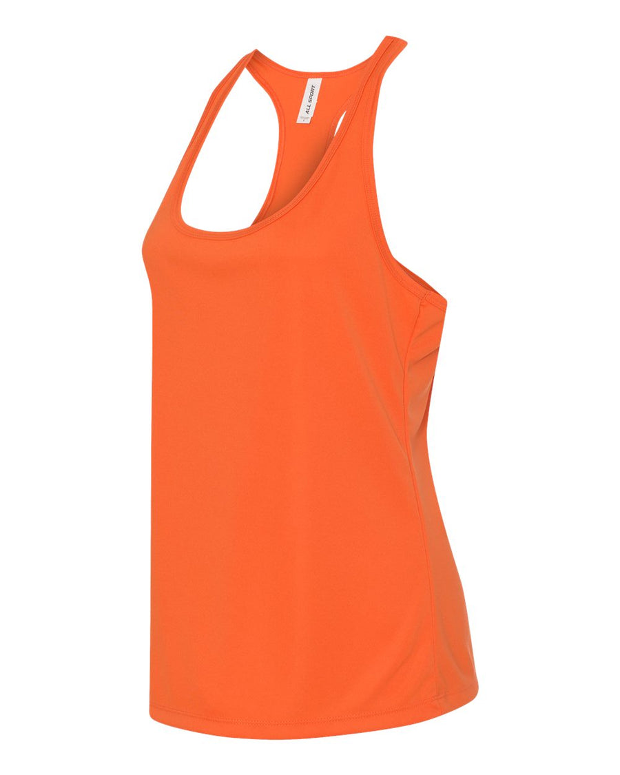 Women's Performance Racerback Tank - Sport Orange