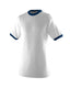 Augusta Sportswear 710 - 50/50 Ringer T-Shirt - White / Navy
