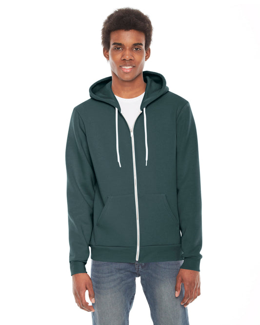 Unisex Flex Fleece Zip Hoodie - Forest