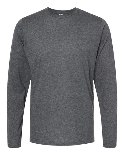 Unisex Poly-Rich Long Sleeve Tee - Heather Charcoal