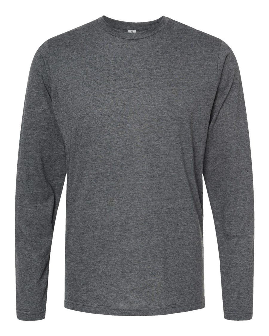 Unisex Poly-Rich Long Sleeve Tee - Heather Charcoal