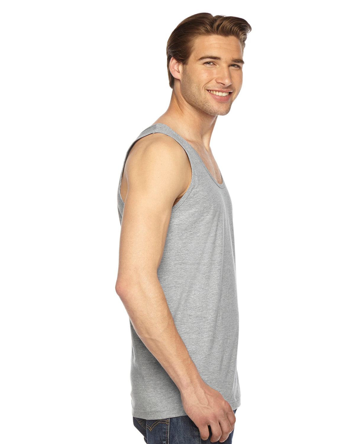 Unisex Fine Jersey Tank - Heather Gray