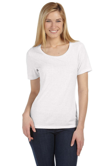 Missy Short-Sleeve Scoop Neck T-Shirt - White
