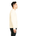 Unisex Long-Sleeve Crew with Pocket - Natural