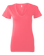 Bella + Canvas B6035 - Ladies' Jersey Short-Sleeve Deep V-Neck T-Shirt - Neon Pink