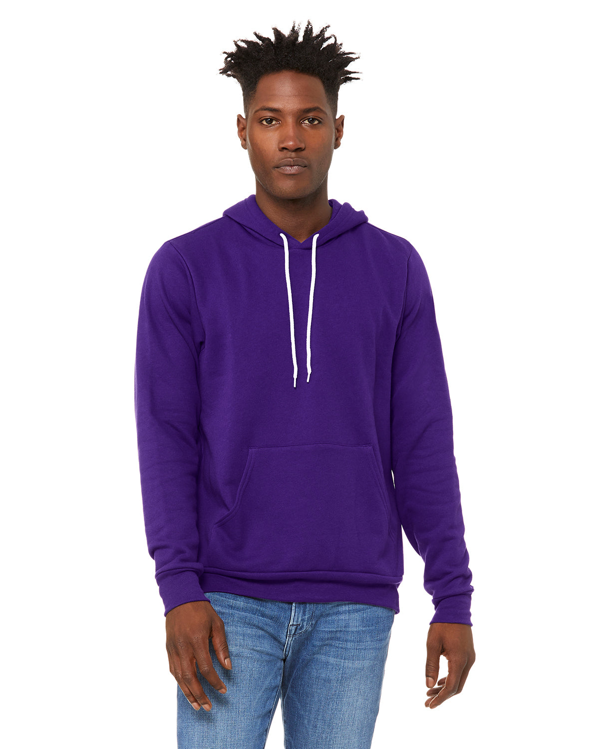 Unisex Sponge Fleece Pullover Hoodie - Team Purple