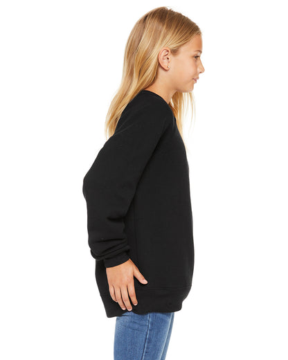 Youth Sponge Fleece Raglan Sweatshirt - Black