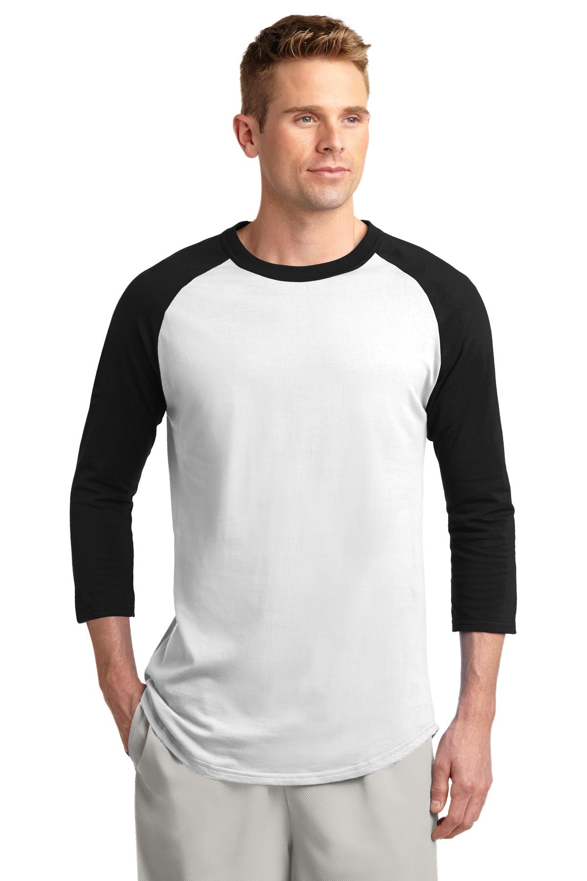 Unisex Colorblock Raglan Jersey - White / Black
