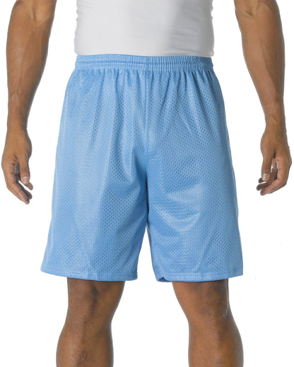 Unisex Nine Inch Inseam Mesh Short - Light Blue