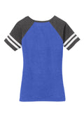 Women's Game V-Neck Tee - Heather True Royal / Hecha