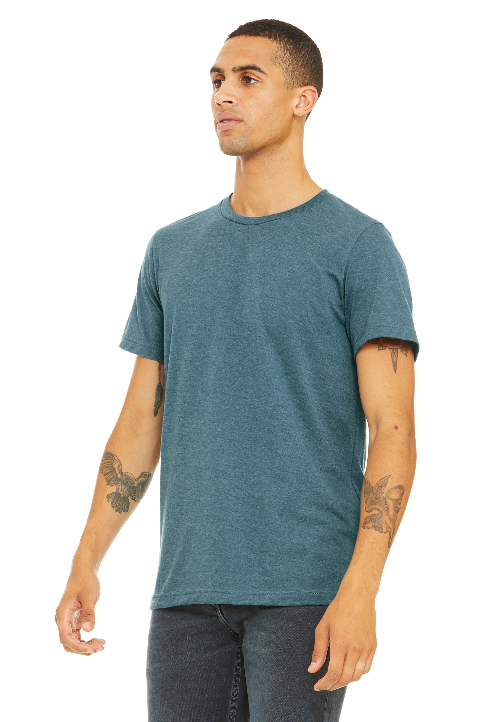 Unisex Heather CVC T-Shirt - Heather Deep Teal
