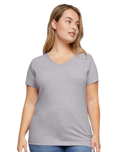 Women's Harborside Melange V-Neck T-Shirt - Gray Melange