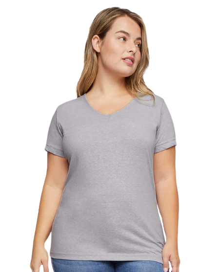 Women's Harborside Melange V-Neck T-Shirt - Gray Melange