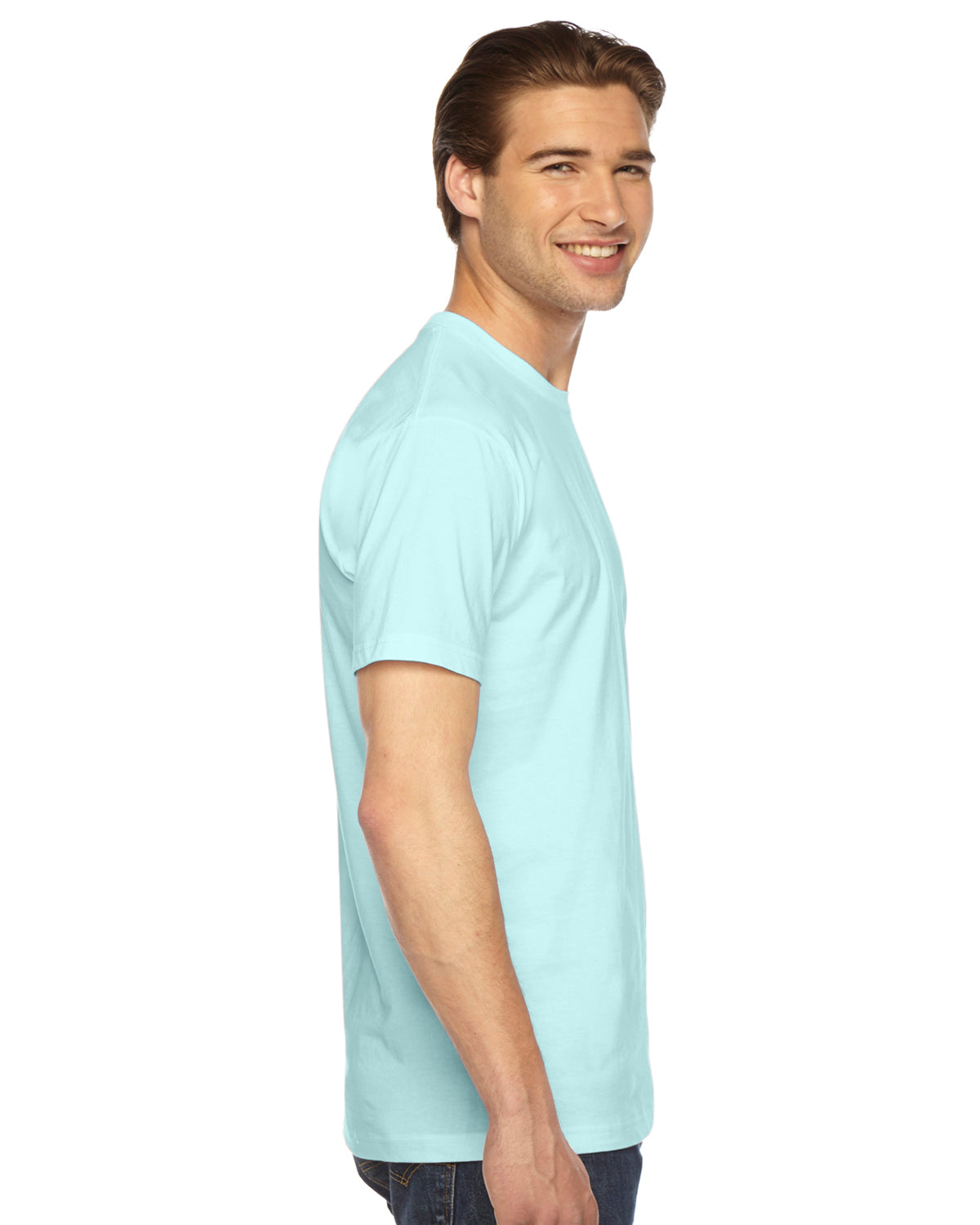 Unisex Fine Jersey Short-Sleeve T-Shirt - Light Aqua