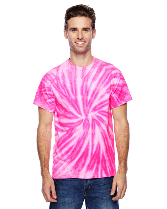 Unisex 100% Cotton Twist Tie-Dyed T-Shirt - Neon Bubblegum