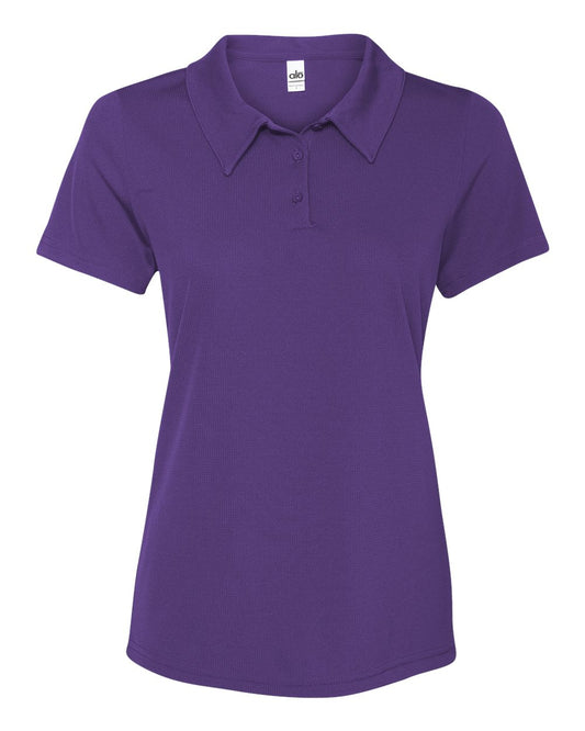 Women's Performance 3-Button Mesh Sport Shirt - Sport Purple
