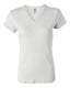 Bella + Canvas 1005 - Women's Baby Rib Short Sleeve V-Neck Tee - White