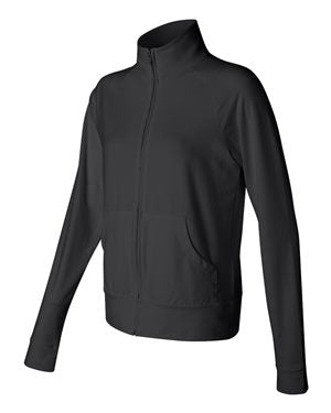 Women's Cotton Spandex Cadet Jacket - Black