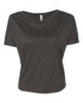 Women's Flowy Open Back Tee - Heather Dark Gray