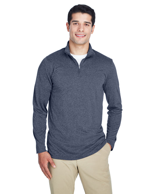 Men's Cool & Dry Heathered Performance Quarter-Zip - Navy Heather