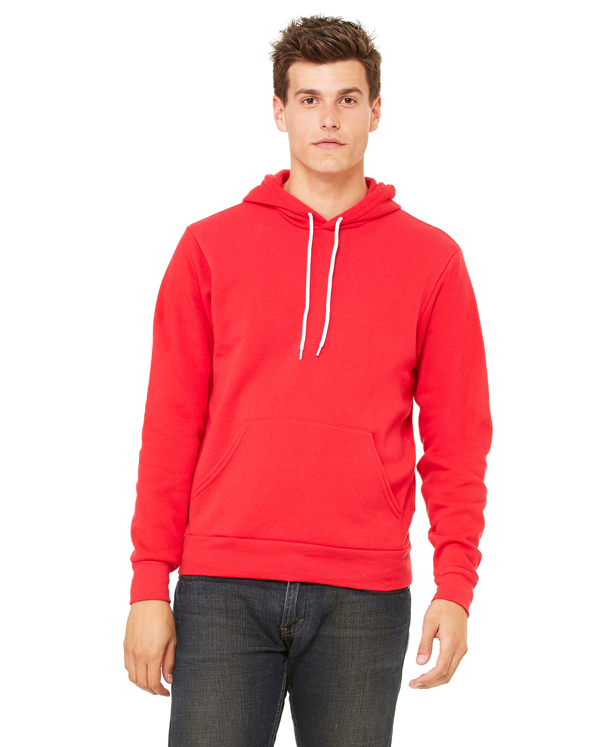 Unisex Sponge Fleece Pullover Hoodie - Red