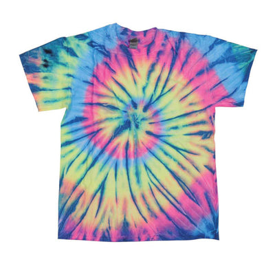 Unisex Multi-Color Spiral Short Sleeve T-Shirt - Cobalt Feather