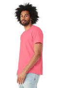 Unisex Heather CVC T-Shirt - Neon Pink