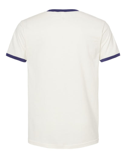 Unisex Fine Jersey Ringer Tee - Vintage White / Inked India