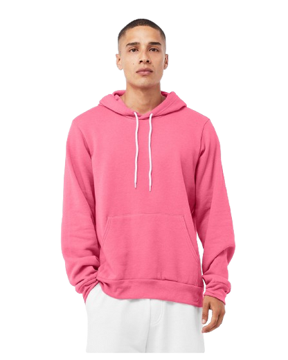 Unisex Sponge Fleece Pullover Hoodie - Heather Charity Pink