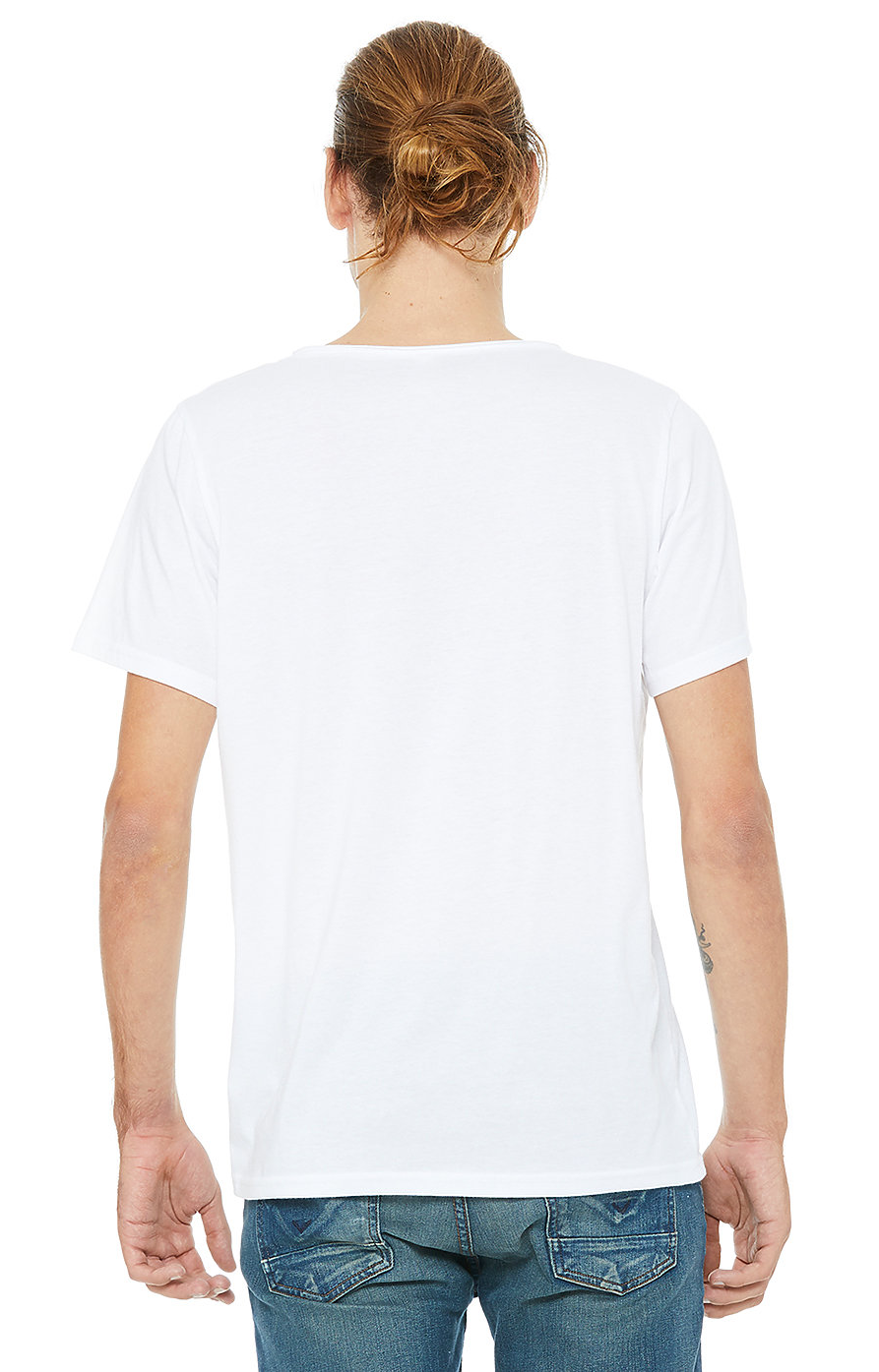 Men's Jersey Raw Neck T-Shirt - White