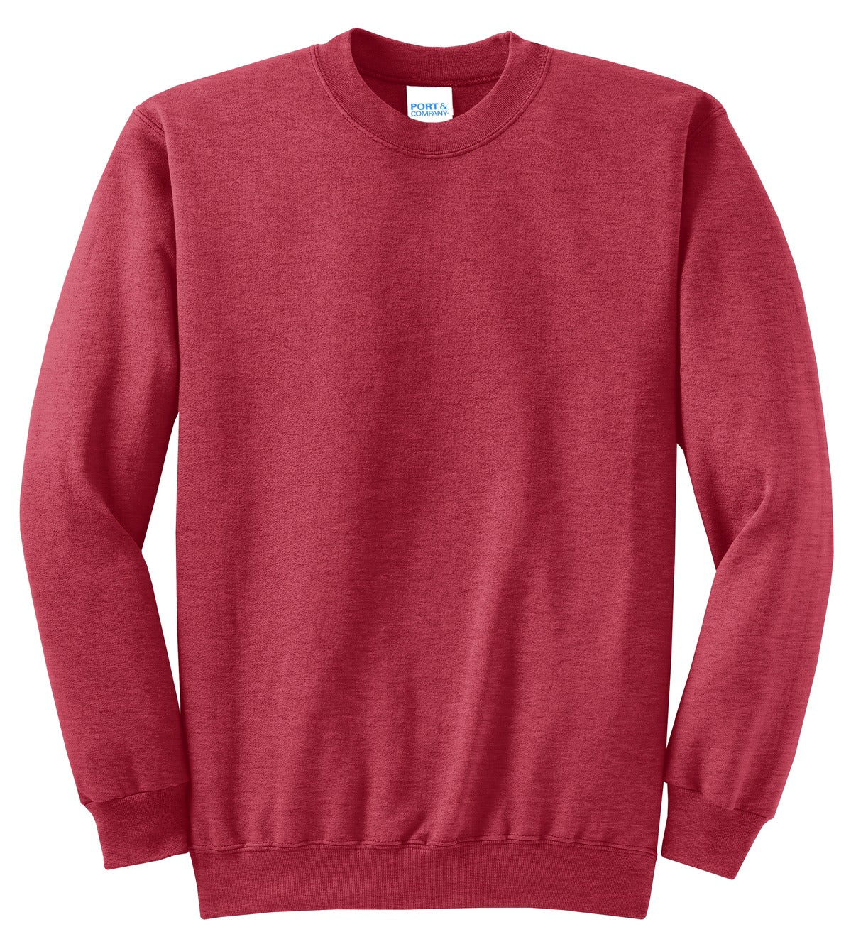 Unisex Core Fleece Crewneck Sweatshirt - Heather Red