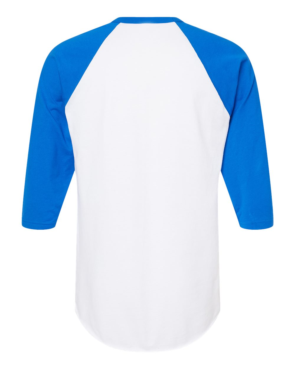 Unisex Fine Jersey Raglan Tee - White / Royal