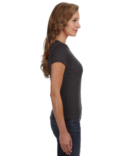 Women's 1x1 Baby Rib Scoop T-Shirt - Smoke