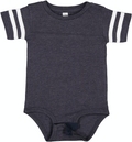 Infant Football Bodysuit - Vintage Navy / Blend White