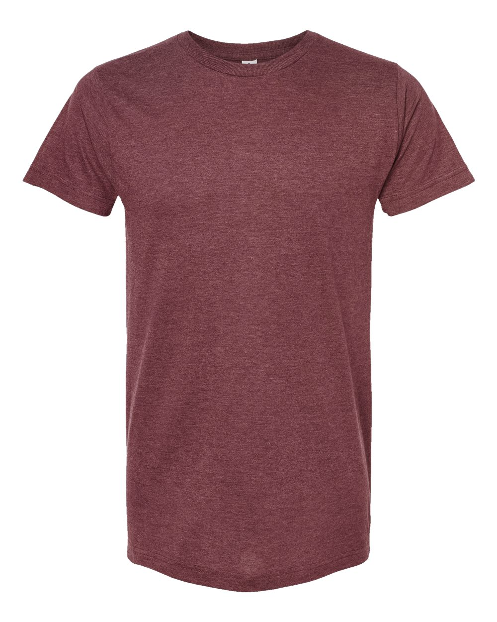 Unisex Fine Jersey Tee - Heather Burgundy
