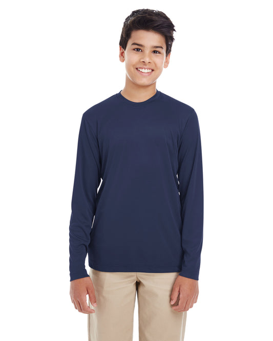 Youth Cool & Dry Performance Long-Sleeve Top - Navy
