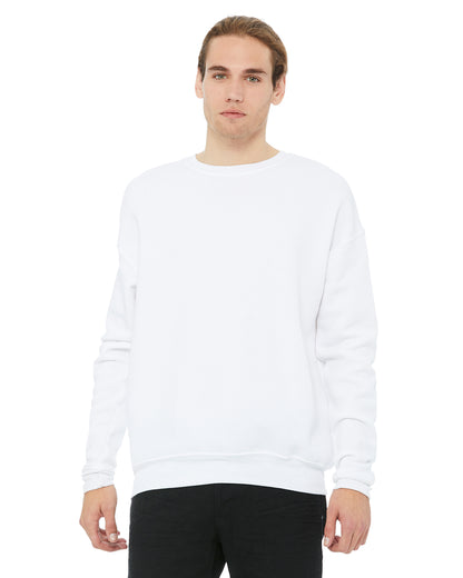 Unisex Drop Shoulder Fleece - White