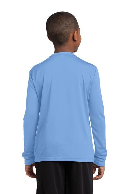 Youth Long Sleeve PosiCharge Competitor Tee - Carolina Blue